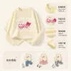 Cartoon pattern children's sweatshirt for autumn and winter, baby warm top, children's wear, casual and sporty children's sweatshirt, trendy style Item Picture